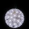 Northlight LED Lighted Starlight Hanging Sphere Outdoor Christmas Decoration - 6" - Pure White - 13' Green Wire